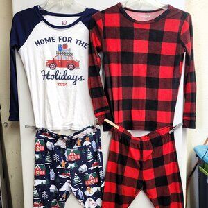 2-Piece kids Holiday Pajama Lot - size 12